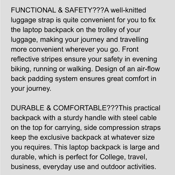 🔥Kroser Travel Laptop Backpack 17.3”🔥 NIP - UNISEX - Picture 6 of 6